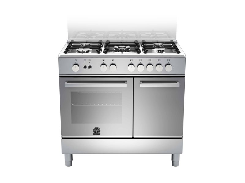 90 5-burners, Gas Oven Gas Grill, Storage Comp. | Bertazzoni La Germania - Stainless